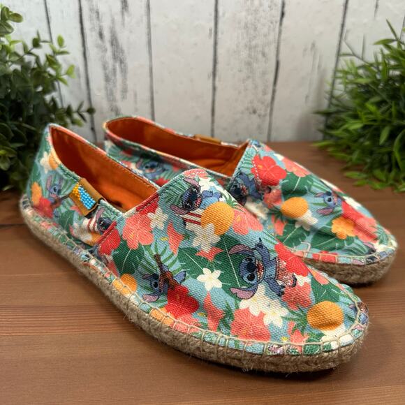Disney Orange Espadrilles Vibrant Floral Design - Picture 3 of 10